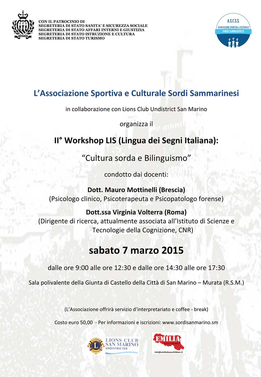 workshop san marino 7 marzo 2015